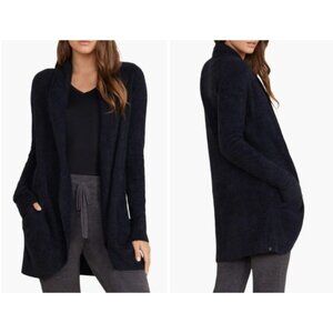 Barefoot Dreams Woman's Medium Black Cozy Chic Lite Circle Supper Soft Cardigan